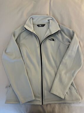 North Face women’s microfiber grey full zip up jacket size medium